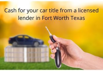 Money for your car in Texas.