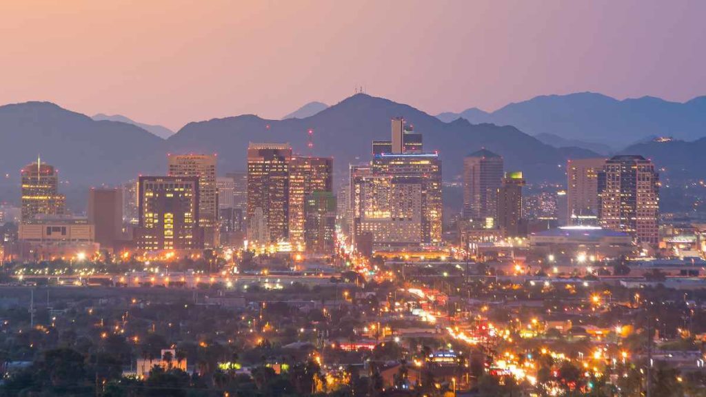 Downtown Phoenix Skyline with Chase Field