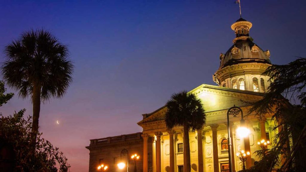 South Carolina Capitol building in Columbus.