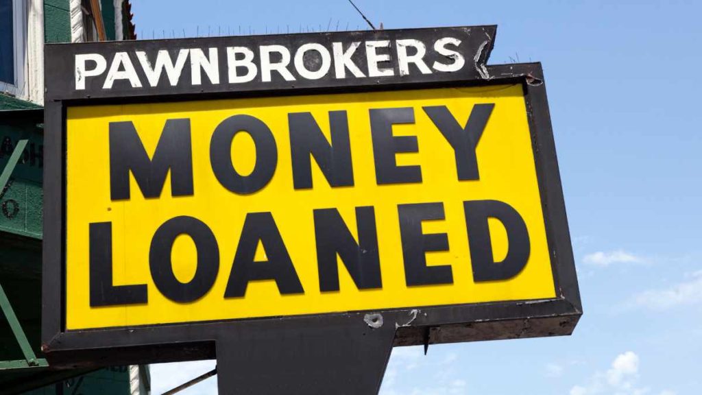 Pawnbrokers money loaned